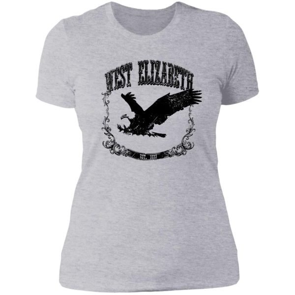 west elizabeth eagle print black lady t-shirt