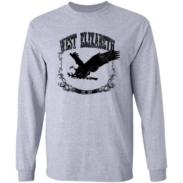 west elizabeth eagle print black long sleeve