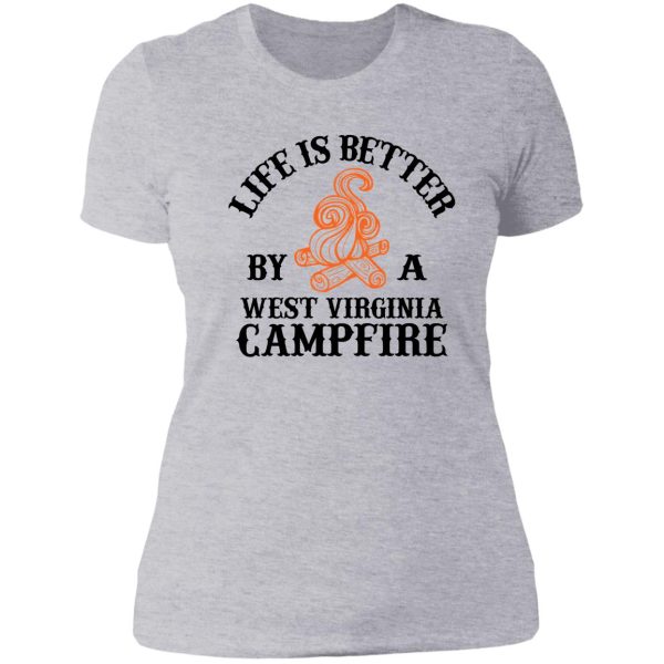west virginia campfire lady t-shirt