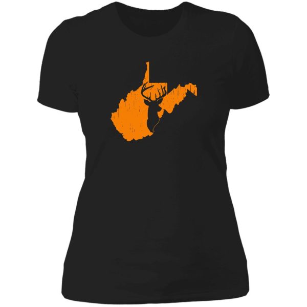 west virginia deer hunting lady t-shirt