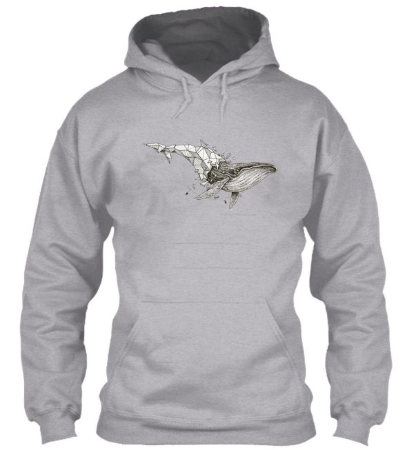 whale abstract hoodie
