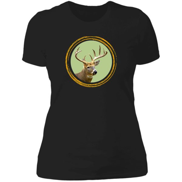 white tailed deer lady t-shirt