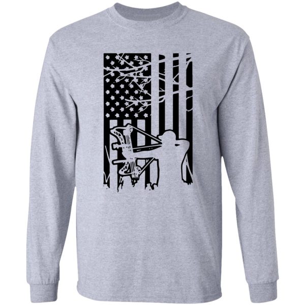 whitetail buck deer hunting american camouflage usa flag long sleeve