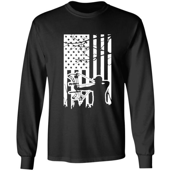 whitetail buck deer hunting american camouflage usa flag long sleeve