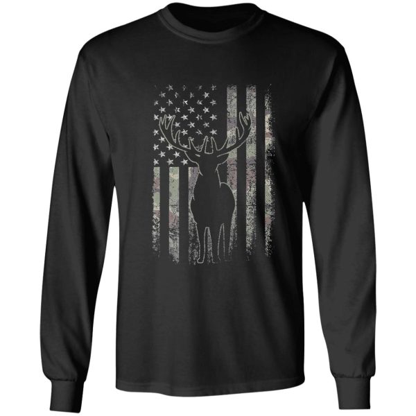 whitetail buck deer hunting american camouflage usa flag matching gift long sleeve