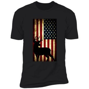 whitetail buck deer hunting american camouflage usa flag matching gift shirt