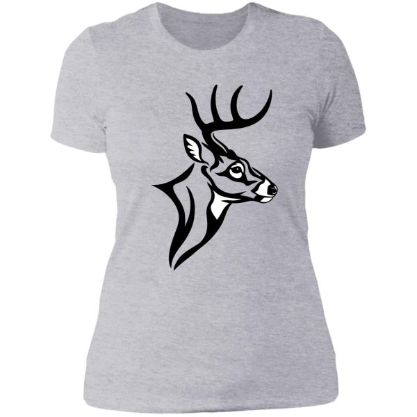 whitetail buck lady t-shirt