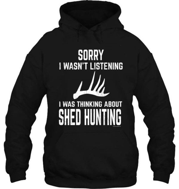 whitetail deer antler shed hunting - funny hoodie