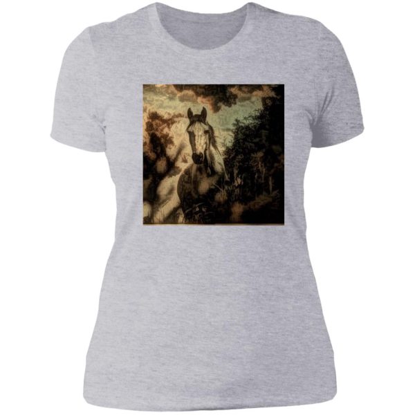 wild american mustang lady t-shirt