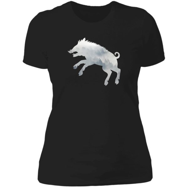 wild boar hunting gift deer and hog hunter forest lady t-shirt
