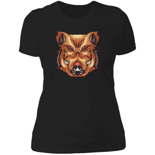 wild boar hunting gift for hog hunter forest pig lady t-shirt