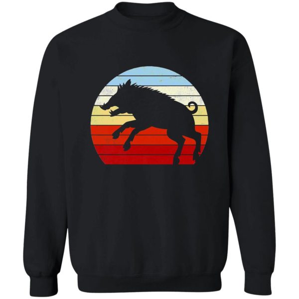 wild boar hunting gift for hog hunter vintage sweatshirt
