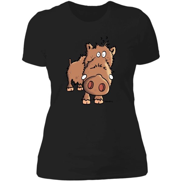 wild boar lady t-shirt