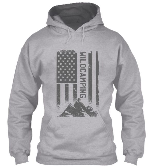 wild camping usa flag hoodie