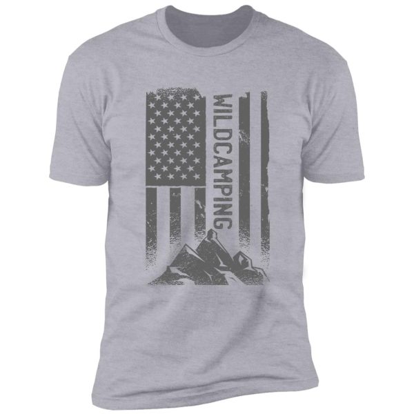 wild camping usa flag shirt