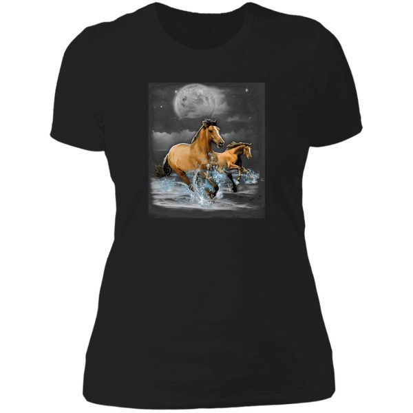wild horses lady t-shirt