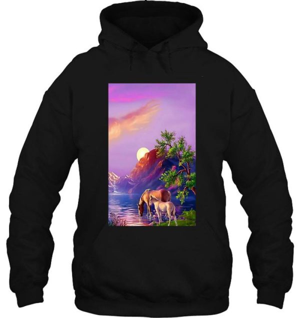 wild horses the fun of life in the wilderness hoodie