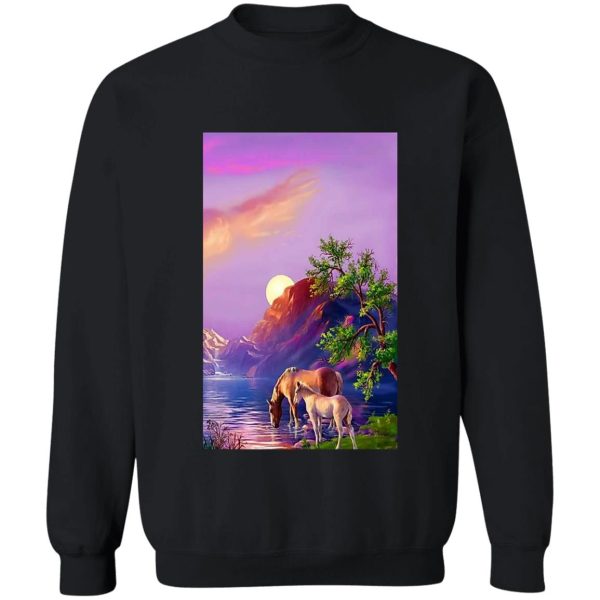 wild horses the fun of life in the wilderness sweatshirt