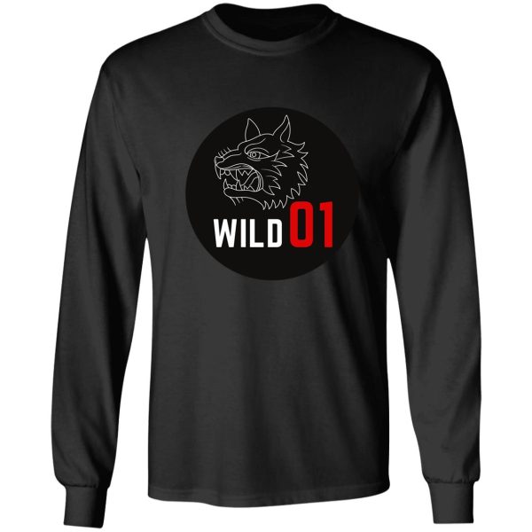 wild one two tone wolf logographicpatch long sleeve