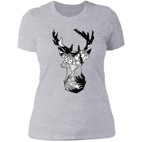 wilderness deer lady t-shirt