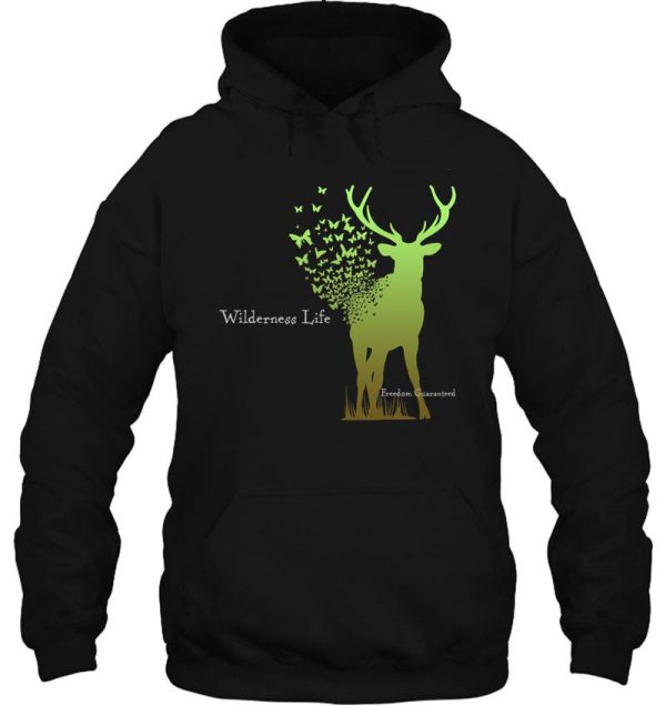 wilderness life - deer butterflys hoodie