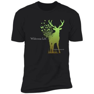 wilderness life - deer butterflys shirt