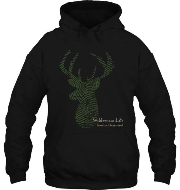 wilderness life - deer fingerprint hoodie