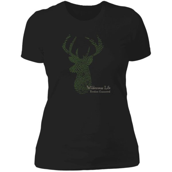 wilderness life - deer fingerprint lady t-shirt