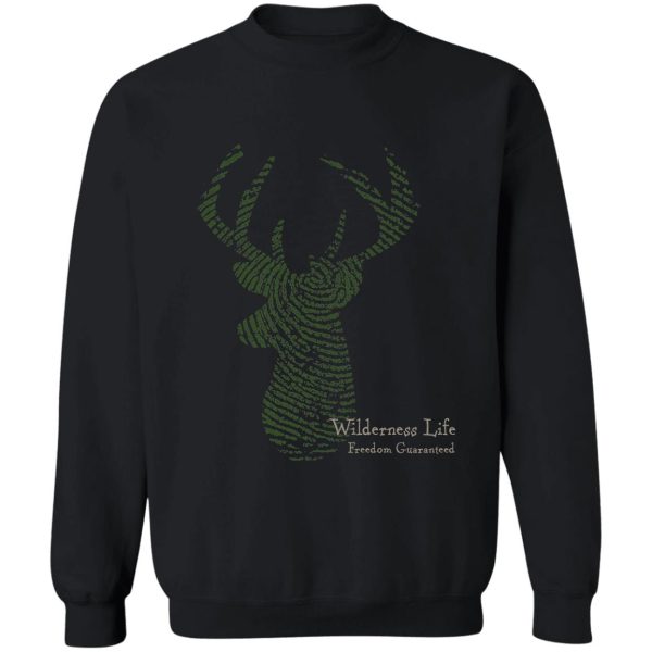 wilderness life - deer fingerprint sweatshirt