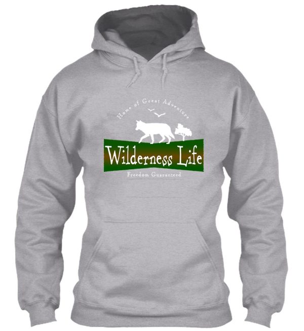 wilderness life - wolf badge hoodie