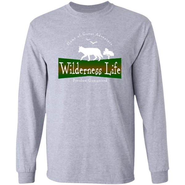 wilderness life - wolf badge long sleeve