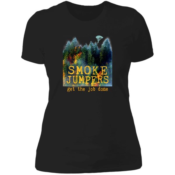wildland firefighter smokejumper design lady t-shirt