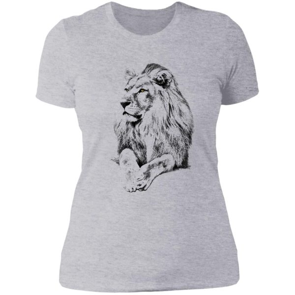 wildlife lion lady t-shirt