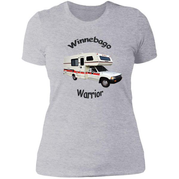 winnebago warrior toyota motorhome lady t-shirt