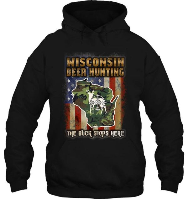 wisconsin deer hunter american flag deer hunting gifts american hunting apparel hoodie