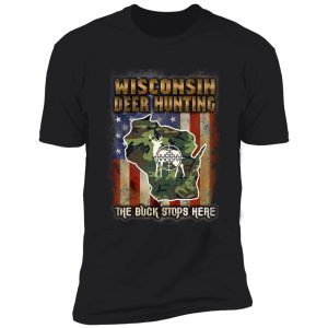 wisconsin deer hunter american flag deer hunting gifts american hunting apparel shirt