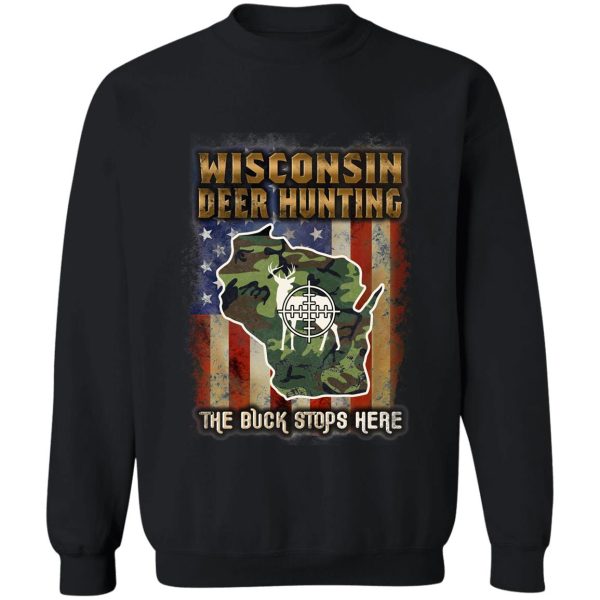 wisconsin deer hunter american flag deer hunting gifts american hunting apparel sweatshirt