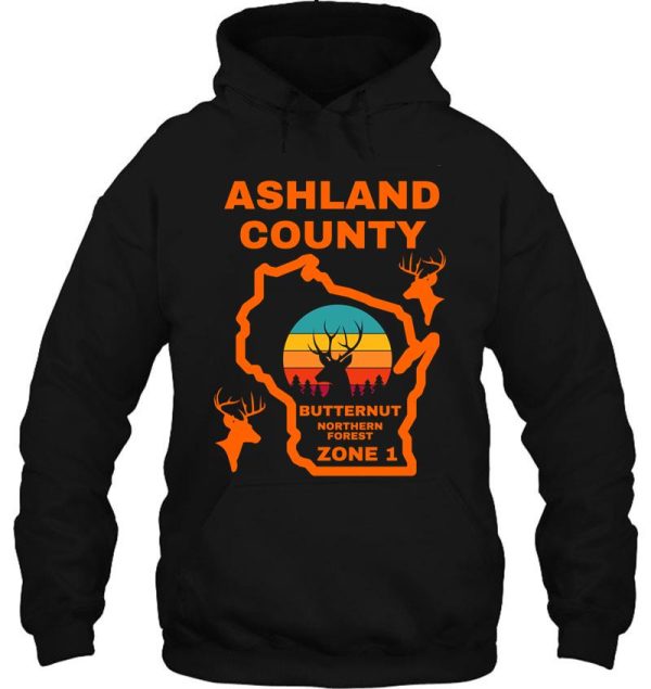 wisconsin deer hunter butternut ashland county hoodie
