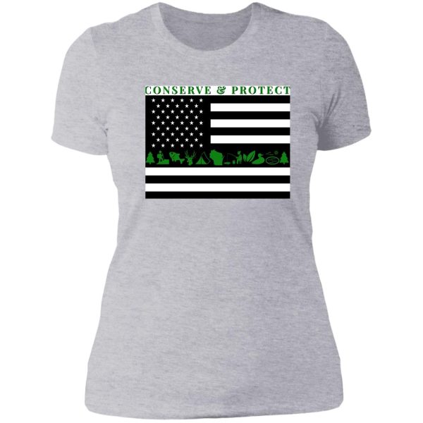 wisconsin dnr conservation warden lady t-shirt