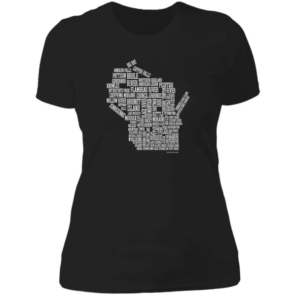 wisconsin state parks wis-kid lady t-shirt