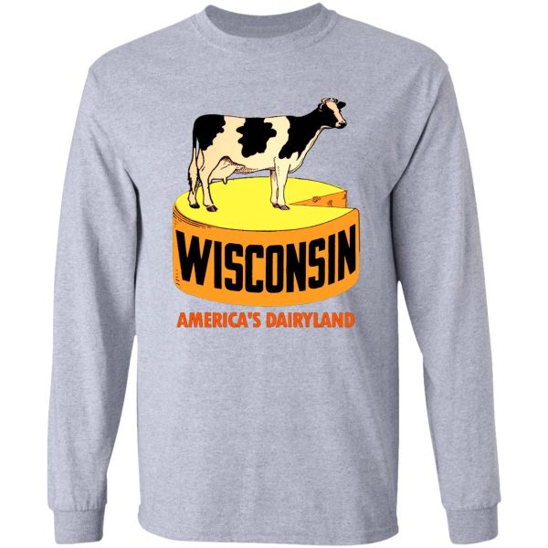wisconsin state vintage travel decal long sleeve