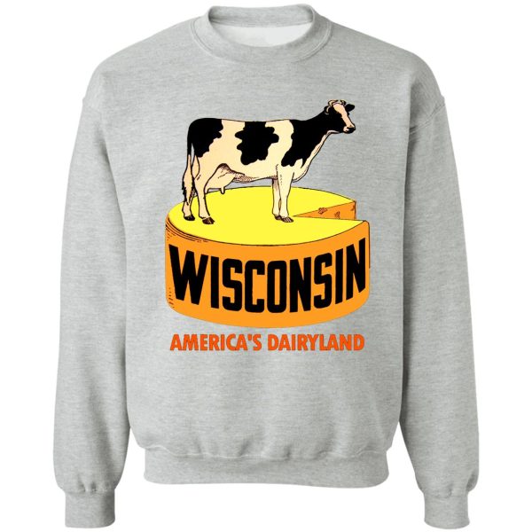 wisconsin state vintage travel decal sweatshirt