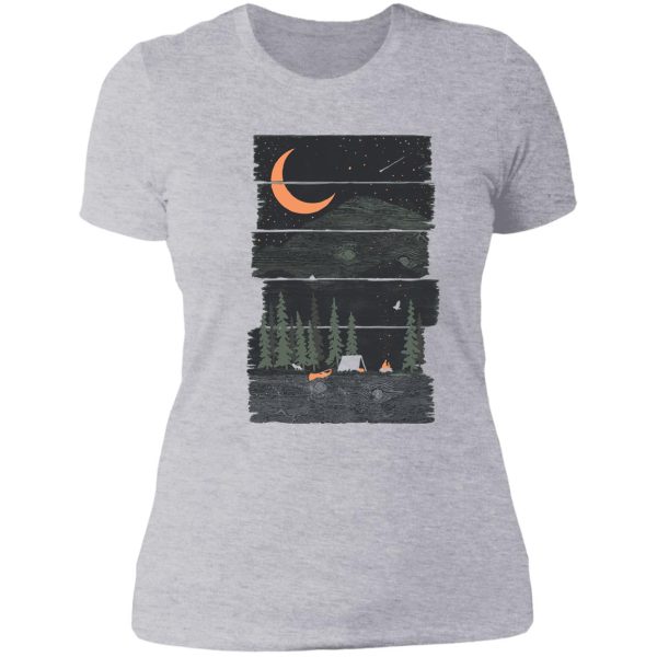 wish i was camping... lady t-shirt