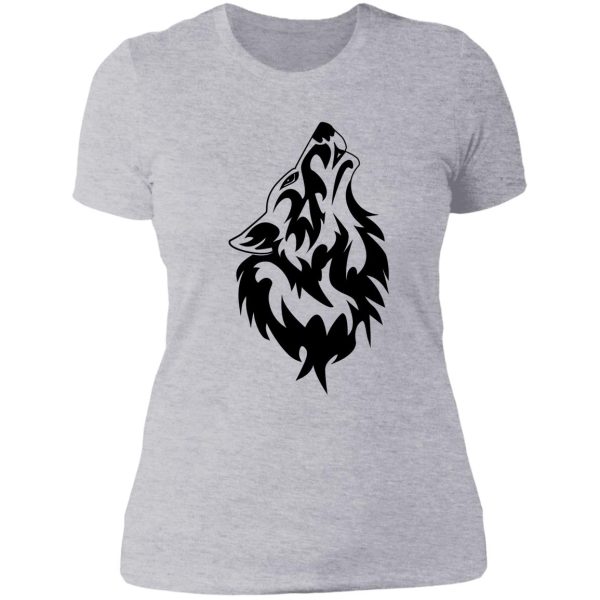 wolf head lady t-shirt