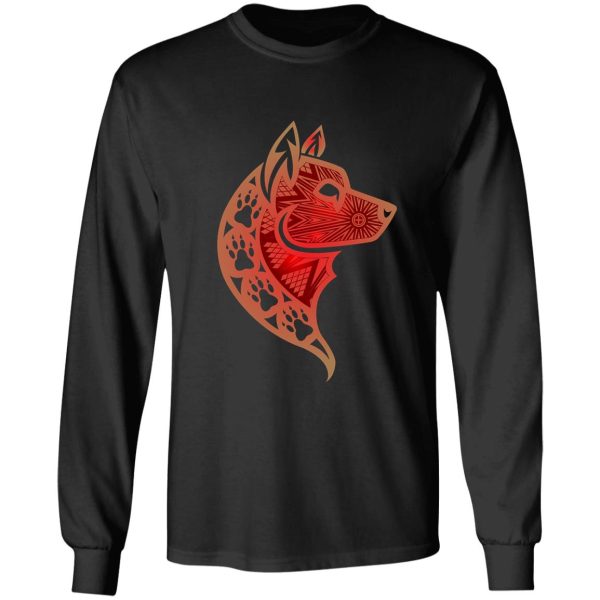 wolf (red) long sleeve