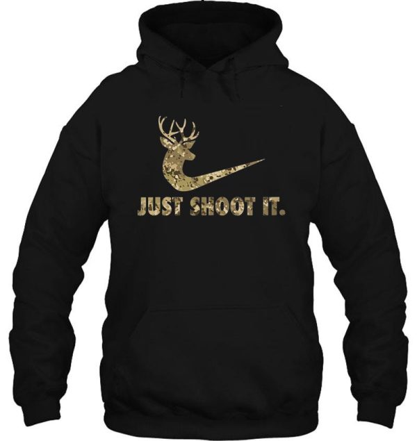 women just shoot it funny deer hunting camouflage hoodie
