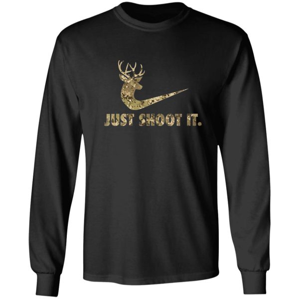 women just shoot it funny deer hunting camouflage long sleeve