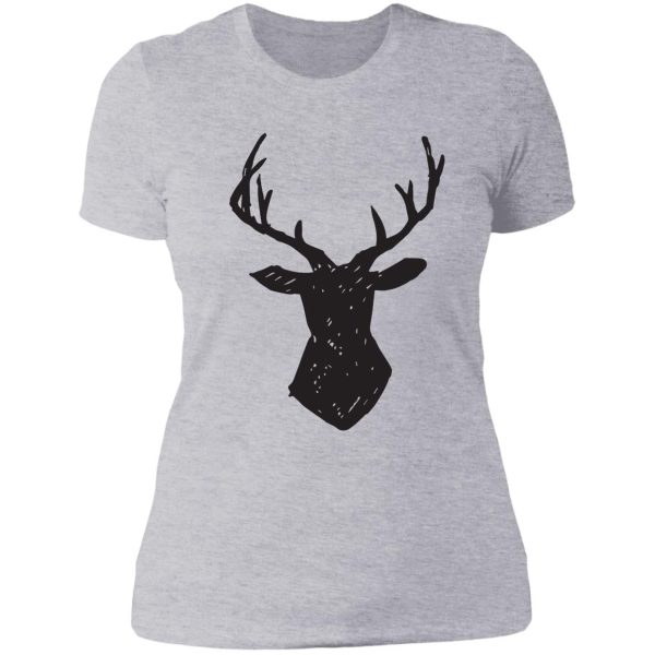 woodland - deer antlers lady t-shirt