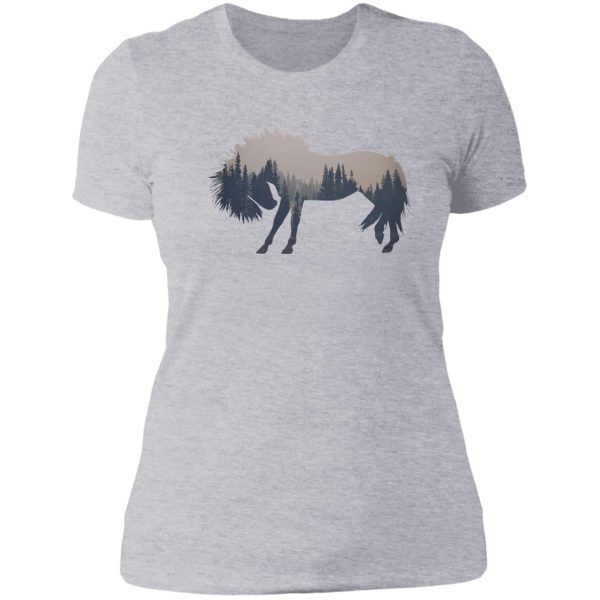 woodland horse lady t-shirt