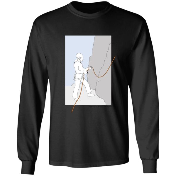 worlds best belayer illustration colour long sleeve